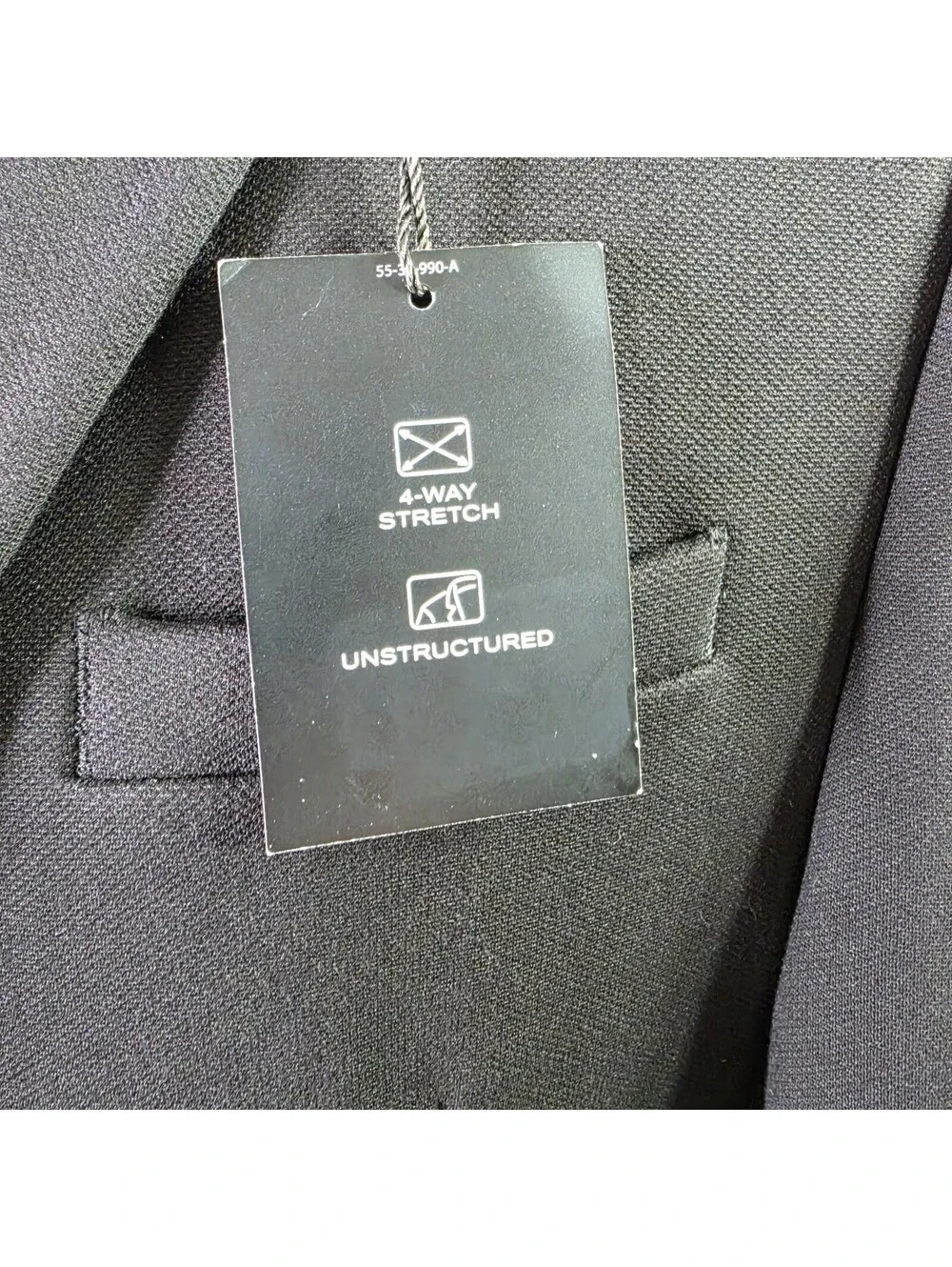 J. Ferrar 360 Stretch Mens Slim Fit Suit Jacket M 38/40S Black NWT $140